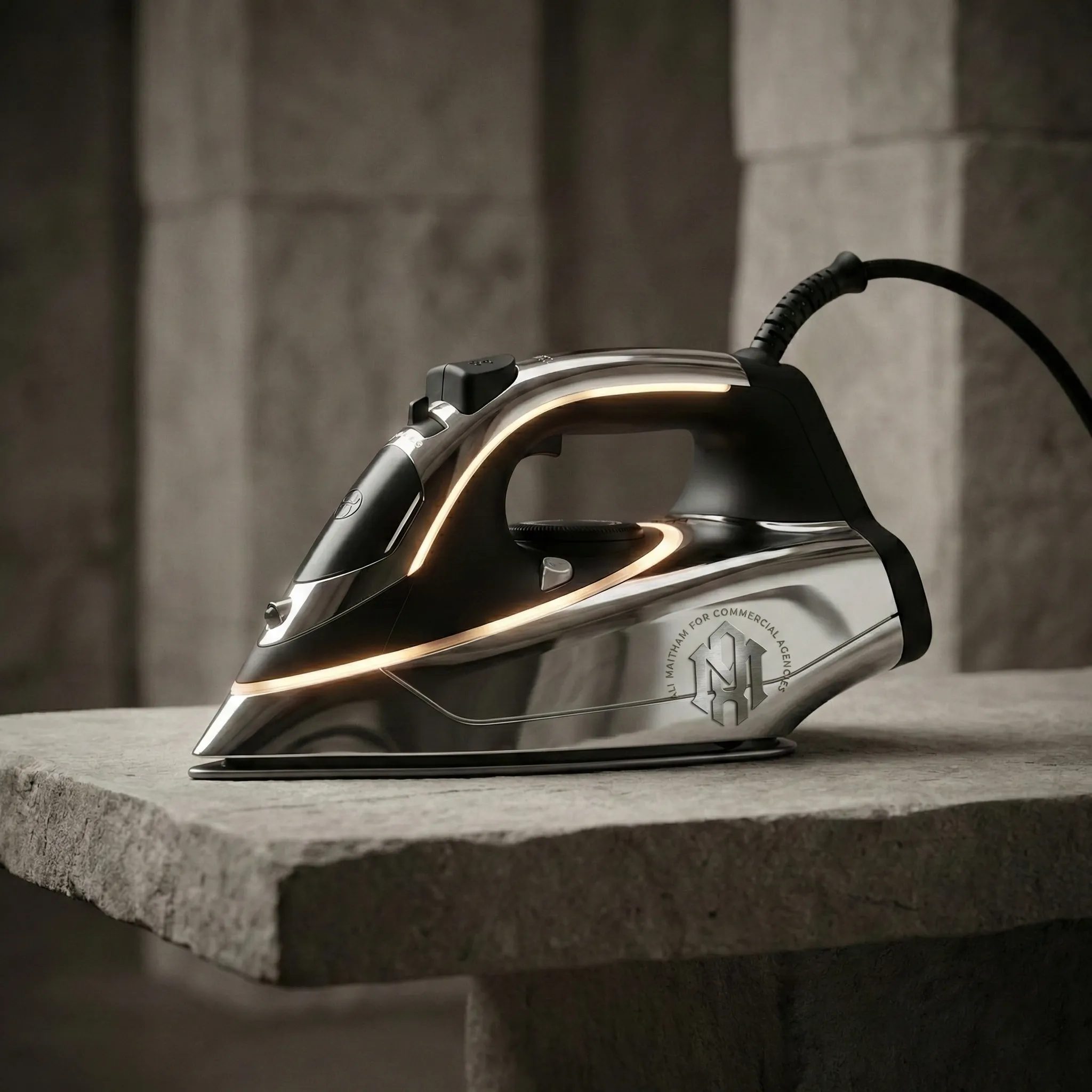 مكوى يدوي وستائر